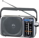 Panasonic Portable Radio AM/FM AC/DC, Silver (RF-2400D)