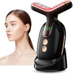 Mosnami 3 Massage Modes Face Neck Massager,3 Color Rechargeable Facial Massager,at Home Face Culpting Tool for Skin Care(Black)