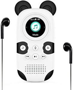 RUIZU 64GB MP3 Player for Kids, Cute Panda Portable Music Player MP3, Child MP3 Player with Bluetooth 5.3, Speaker, FM Radio, Voice Recorder, Alarm Clock, Stopwatch, Pedometer, Support up to 128GB