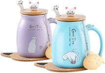 Cat Mug Cute Ceramic Coffee Cup wit