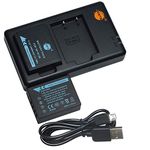 DSTE Replacement for 2x NP-W126 Battery + Rapid Dual Charger with Micro USB Cable Compatible Fujifilm Finepix HS30 HS30EXR HS50EXR X-A1 X-E1 X-E2S X-M1 X-PRO 1 X-T10 X-A2 X-H1 X100V Camera as NP-W126S