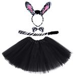 Marrywindix Black Zebra Costume Tutu Set Animal Fancy Dress Costume Kit Halloween Party Dress Up Accessories