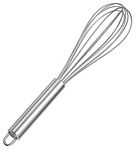 KitchenFest® Stainless Steel Whisk Egg Beater, 10 Inch, for Blending, Beating, Stirring, Baking