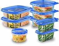 Ziploc Food Storage Meal Prep Containers with Smart Snap Technology, Dishwasher Safe, Variety Pack, 8 Count