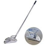 Plutohiker Sand Scoop for Metal Detecting, Long Handle Stainless Steel Shovel Scoop for Adults, for Treasure Hunting, for Beach,Diving, Rust-Proof, Handheld with Removable Design