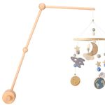 Wooden Crib Mobile Arm - Crib Mobile Holder, Arm Nursery Mobile Hanger DIY Baby Crib Mobile Hanger for Crib Nursery Decor Infant Toy Gift