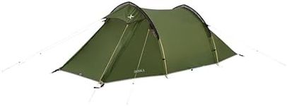 OEX Jackal II Tent for 2 People with Porch, 2 Man, Compact, Lightweight, Tunnel, Easy to Pitch, Backpacking, Festivals, Weekend Trips, Wild Camping, Hiking, 5000mm HH, Green, One Size