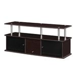 Convenience Concepts 151202Es Designs-2-Go TV Stand with 3 Cabinets for Flat Panel Television Up to 50-Inch or 85-Pound, Dark Espresso