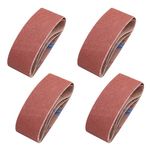 12 PCS 3 x 18 Sanding Belt, 2 Each of 40 80 120 150 240 400 Grits, 3x18 Aluminum Oxide Belts Sander Sandpaper for Belt Sander 3x18