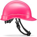 ACERPAL Cap Style Non-Vented Pink Solid Color OSHA Hard Hat with 6 Point Suspension