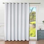 BGment Room Darkening Blackout Curtains Fashion Sliding Door Curtain 100 X 84 Inches, Wide Thermal Room Divider Window Curtain, 1 Panel, Greyish White, 84 Length X Wide 100