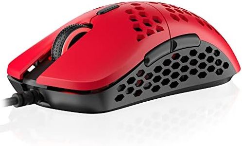 HK Gaming Mira M Ultra Lightweight RGB Gaming Mouse | Honeycomb Shell | 63 Grams | max 12000 cpi | USB Wired | 6 programmable Buttons | On-Board Memory | Anti Slip Grips | Mira-M Monza