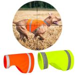 BiPawTi 2 PCS Fluorescent Dog Safety Vest, Dog Reflective Vest for Hunting, Dog Walking Warning Vest Safe From Cars & Hunting Accidents, Hunting Dog Vest for Night Walking- Blaze Orange&Green, XL