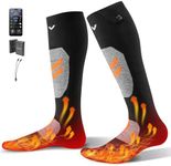 VEVOR Heated Socks, Medium Size, 5000mAh Battery Rechargeable Heating Socks with 4 Heating Levels, Electric Heated Sock with APP Control for Men Women, Foot Warmer for Hunting Riding Camping Hiking