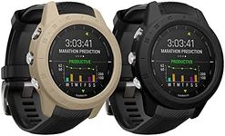 kwmobile Cases for Garmin MARQ2 - Set of 2 Silicone Covers (Fitness Tracker Not Included) - Black/White