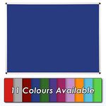 Wonderwall Premium Blue Anti Fade Noticeboard - Aluminium Frame - 120 x 90cm with Wall Fixings Included - Ideal for Office, School, Home