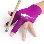 Roaming Breathable Billiard Gloves for Men Left Hand, Elastic Pool Gloves for Shooters Snooker Carom Cue Sport (Rose Red-Left Hand, Small-Medium)