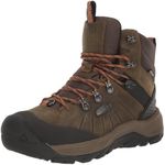 KEEN Men's Revel 4 Mid Height Polar Insulated Waterproof Snow Boots, Dark Olive/Marmalade, 14