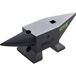 VEVOR Cast Iron Anvil, 22 Lbs(10kg) Single Horn Anvil with Large Countertop and Stable Base, High Hardness Rugged Round Horn Anvil Blacksmith, for Bending, Shaping