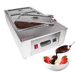 ALDKitchen Digital Chocolate Melting Pot | Tempering Machine | Electric Chocolate Melter Digital Control | Stainless Steel | 110V (3 Tanks)