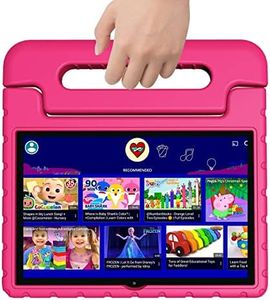 VNEIMQN Kids Tablet, 10 Inch Tablet for Kids, 4GB+64GB Android 13, 8-Core CPU, WiFi, 12H Battery, Parental Control, 1280 * 800 HD Display, Cameras, Pink