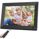 Aorpdd Digital Photo Frame 10 inch High Resolution IPS Screen All in One Digital Picture Frame Photo/HD Video/Music/Calendar and Clock with Remote Control Use USB/SD Card Auto-Rotate (Non WiFi)