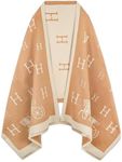 EXTREE Scarfs for Women Pashmina Silky Shawl Wrap for Evening Dressing Blanket Open Front Poncho Cape