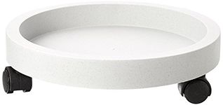 Rocky Mountain Goods Planter Caddy - 4 Extra Strength Wheels for Easy Plant Moving - Tip Proof - Outdoor/Indoor - White Color Planter Dolly Doesn't overheat Plants - Wall Rim to Secure Planter (15")