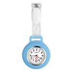 Nurse Watch with Second Hand for Women and Men Snap Lapel Hanging Nurse Watch Badge Stethoscope for Doctors Fob Pocket Watch with Silicone Cover - Light Blue