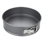 Chef Aid Non-Stick Spring Form Cake Tin, Round Cake pan with Loose Base for Easy Release, Fridge and Freezer Safe. Grey, 20 x 6.8 cm