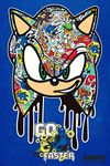 Sonic The Hedgehog Go Faster Graffiti Sega Video Game Gaming Cool Wall Decor Art Print Poster 24x36