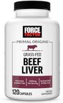 FORCE FACTOR Primal Origins Beef Liver Capsules Made with Grass Fed Beef, Beef Organ Supplement, Pasture-Raised, Hormone & Antibiotic Free, Non-GMO, 120 Capsules