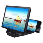 YANDUKA Screen Magnifier 3D Smart Mobile Phone Movies Amplifier Anti-Radiation Screen with for Any Smartphone, Black (500093544)