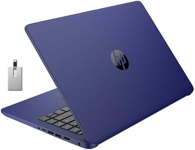 HP Premium Stream 14" HD BrightView Laptop, Intel Celeron N4120, 4GB RAM, 64GB eMMC Storage, UHD Graphics, HD Webcam, 1 Year Office 365, Bluetooth, WiFi, HDMI, Win 11s, Blue, 32GB Hotface USB Card