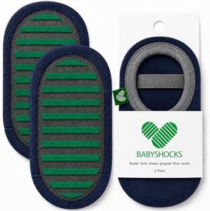 BabyShocks Real Grip That Won’t Slip 2-Pack Baby Non-Slip Grip Socks with Full Grip Sole & Stay-On Fit (6–12 Months)