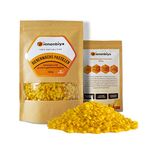 Bienenbiya 200g Pure Beeswax pellets Without additives, 100% Natural Beeswax pastilles for ointments, Cosmetics, Soaps, Beeswax Towels, Candle Production and Leather/Wood Care, Beeswax Beads