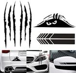 5 Pieces Car Sticker Decal Decoration Claw Mark Monster Scary Eye Reflective Sticker Decal Waterproof Self-Adhesive Vinyl Car Decal Sticker Rear View Mirror Sticker for Car Laptop Window (Black)