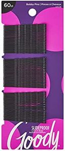 Goody SlideProof Bobby Pins, Black, 60-count (1942233)