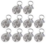 Large Tree Keychain Thank You Gift w/Acorn Seeds -Teachers Plant Seeds (Set of 10)