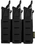 VOTAGOO Pistol Molle Mag Pouch Single Double Triple 9mm Tactical Magazine Holder for 40 Calibers Glock 1911 DD21