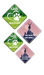 Save Animals Sticker Vinyl Pack of 4 (4×4 inch) | Save Animal Save Wildlife Save Nature Stickers | Sticker for Home CAR & Bikes