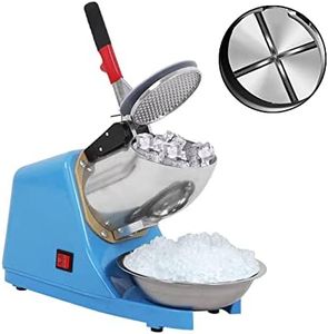 Carivia 110V Electric Ice Shaver Crusher,Portable Stainless Steel 4 Blades Ice Shaved Machine,300W 2200RPM Snow Cone Maker Shaved Ice Maker with Ice Plate,220lbs/hr for Home and Commercial Use