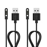 2Pcs Magnetic Charger Cable Compatible with YAMAY SW023 Willful SW021 SW025 Letsfit ID206 ID205L LETSCOM ID205U LIFEBEE ID205S ID216, USB Charging Cable 3.3ft for Umidigi Uwatch 3S 3 2S 2 Urun