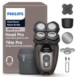 Philips Head Shaver Pro 9000 Series - Skull Shaver For Men and Women, 360° Flexing Head & ComfortCut Blades for Clean Shave, Gentle on Skin, Model HS9980/28