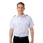 Wicked Costumes Adult Mens White Captain Shirt - Medium