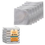 Zerfa 6 Pcs Non-Scratch Wire Dishcloth, Multipurpose Wire Dishwashing Scrubber for Wet and Dry, Easy Rinsing, Reusable, Wire Cleaning Cloth for Kitchen, Sinks, Pots, Pans