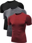 Neleus Men's Short Sleeve Compression Shirts Tank - Grey - Medium