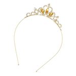 Sibba Princess Tiara Crown Headpieces Hair Hoop Tiara Gems Rhinestone Tiara Head Crown Headband for Girls Wedding Prom Party Costume Christmas Gifts(Gold)