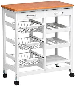 Kit Closet 7040028001 - Carro de cocina completo, madera/blanco, 76 x 37 x 67