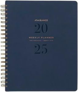 AT-A-GLANCE 2025 Planner, Weekly & Monthly, 8-1/2" x 11", Large, Signature, Navy (YP9052025)